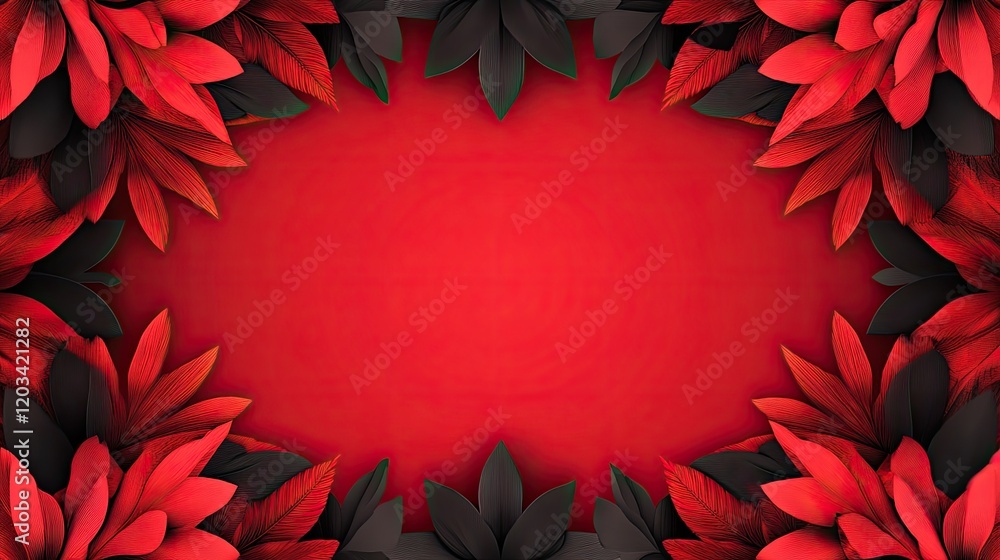 Poster a vibrant red shopee sale banner framed with abstract patterns and smooth gradients, designed to dra