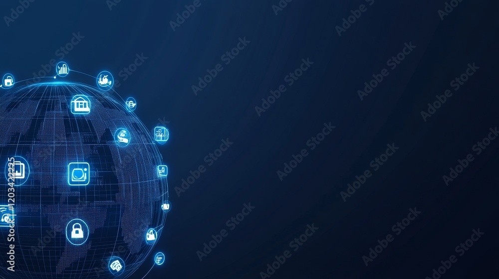 Poster global network data security system visualization