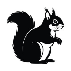 Squirrel Animal silhouette vector clipart.