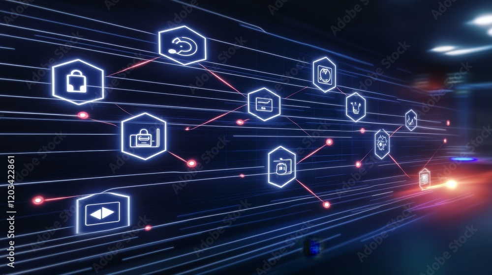 Poster global network system data flow visualization