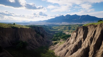 Obraz premium Canyon Landscape with Mountain View