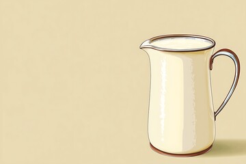 Creamy Vintage Milk Jug