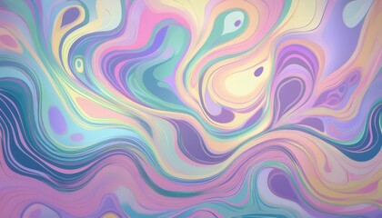 Obraz premium Soft pastel hues blending dynamically, forming swirling abstract pattern representing delicate color interaction and artistic design potential