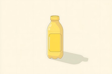 Blank Yellow Plastic Bottle Illustration