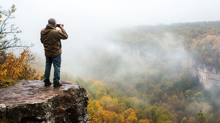 Obraz premium Doctor enjoying a scenic hike, immersed in vibrant nature, capturing moments, embracing a casual style, exploring life through a hobby