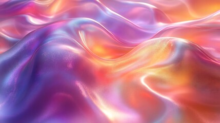 Obraz premium Abstract holography background swirling iridescent colors Gradient pearl material blends into a rainbow aesthetic y2k design producing a futuristic shiny texture perfect for digital art