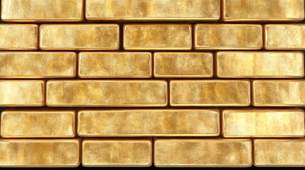 Obraz premium Golden Brick Wall Background Texture Image
