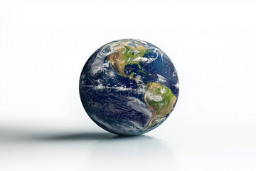 Fototapeta premium Global perspective of earth digital art vibrant colors isolated background close-up view environmental awareness