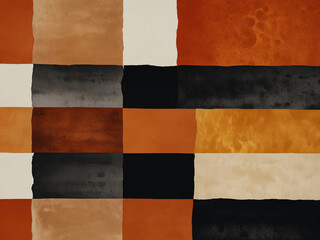 Fototapeta premium The orange abstract illustration features dynamic, organic patterns.