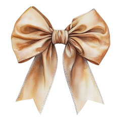 Vintage Bow Clipart Vector Illustration