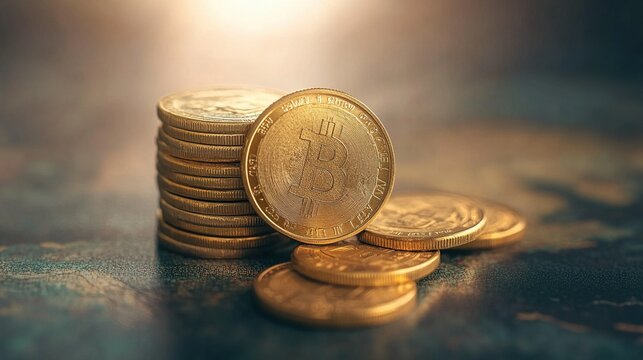 Gold Coins with Global Economic Map, representing wealth accumulation and financial strategies in a sophisticated global context