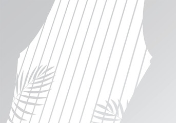 A shadow of a branch of tree behind window with curtains against white background. Can be used for a product display. EPS 10