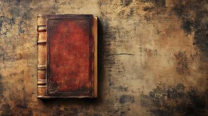Antique Leather Book on Grunge Background Vintage Texture
