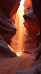 Glowing Desert Canyon at Sunset