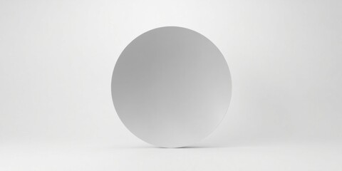 Simple White Circle on a Plain Background for Minimalist Designs