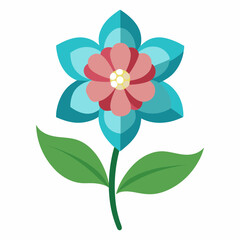 Flower white background