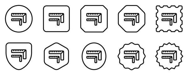 Editable angle rulers, measurement vector icon. Construction, tools, industry. Part of a big icon set family. Perfect for web and app interfaces, presentations, infographics, etc