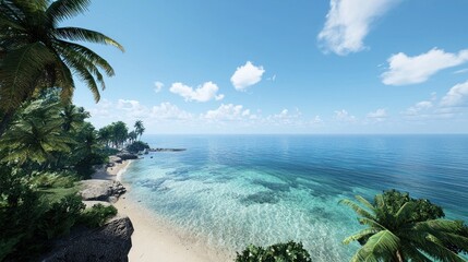 Tranquil Tropical Beach Scene