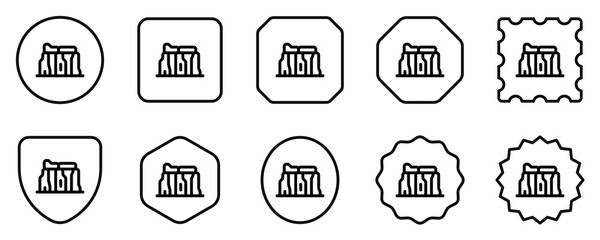 Editable rock, stone, structure vector icon. Landmark, monument, building, culture, architecture. Part of a big icon set family. Perfect for web and app interfaces, presentations, infographics, etc