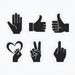 Fototapeta premium set of hand icons