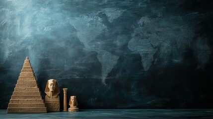 Chalkboard Depiction of Ancient Civilizations, merging educational innovation with historical artistry for engaging learning experiences
