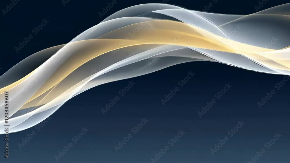 Poster abstract swirling patterns create a sense of motion against a dark background with golden hues