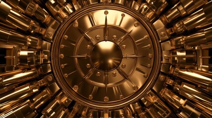 Golden Gear Mechanism Central Circular Shield Design