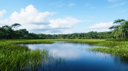 Fototapeta premium Tranquil Tropical Wetland