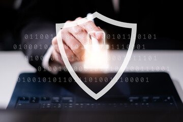 Datum privacy security protection encryption lock technology password safety concept