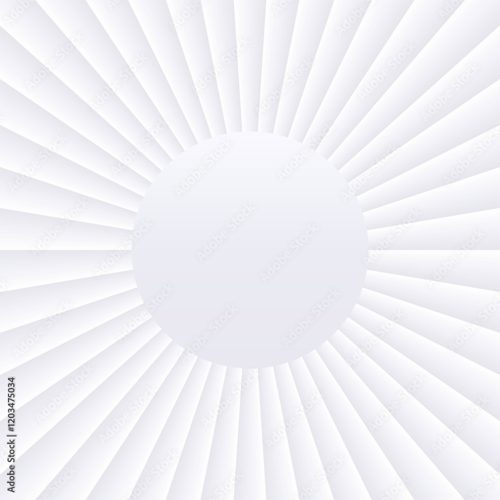 Aufkleber abstract white background with sunny radial burst 3d lines pattern, minimal striped background with 