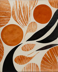 A orange abstract illustration that exudes elegance and modernity.