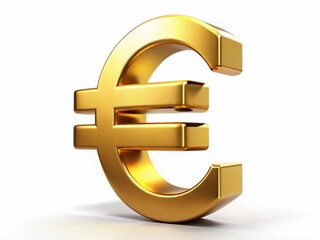 3D Golden Euro Symbol, Standing Currency Sign, Finance, Money, Wealth,  Luxury,  Euro Currency,  Digital Gold,  Financial Success