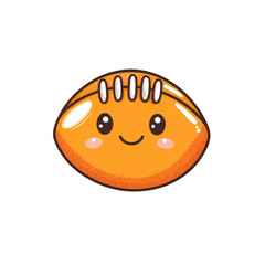 Fototapeta premium Adorable Kawaii Football Character for Fun Sports Clipart