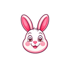 Fototapeta premium Cute Bunny Face with Blush Cheeks and Adorable Expression