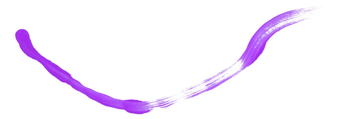 Isolated purple brush strokes on transparent background.