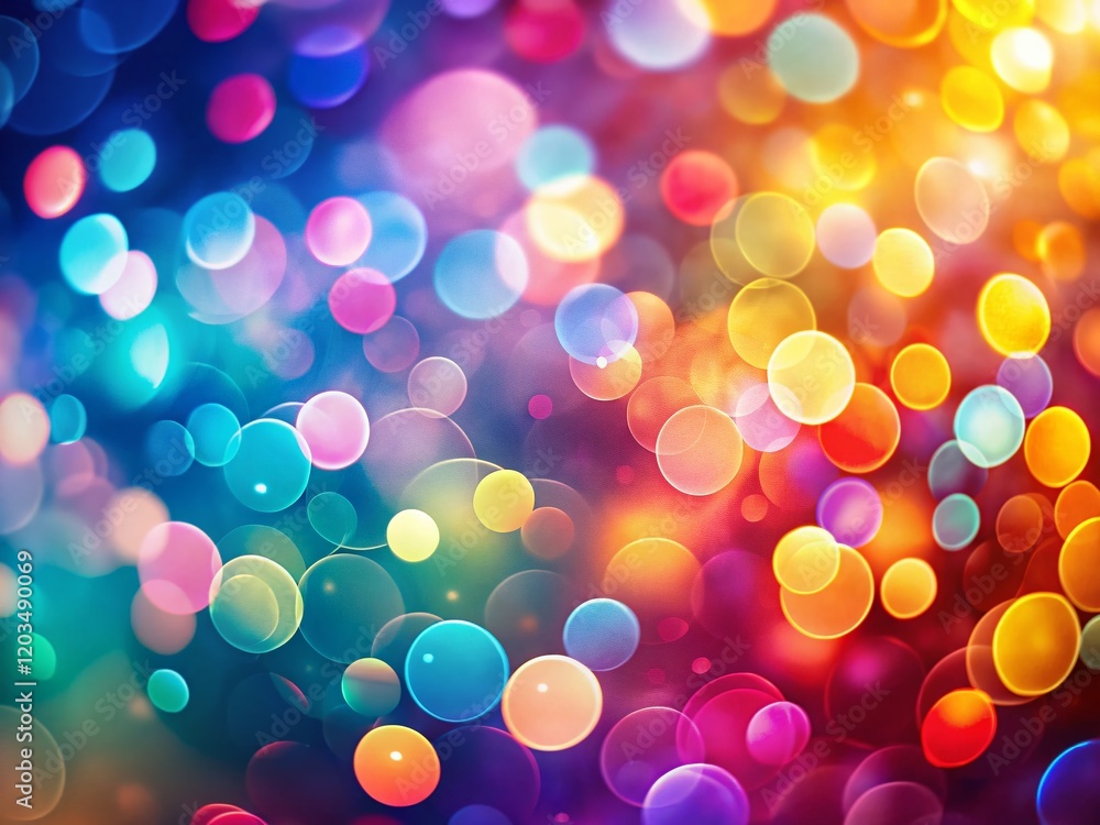 Poster abstract colorful bokeh background with circles - vibrant design