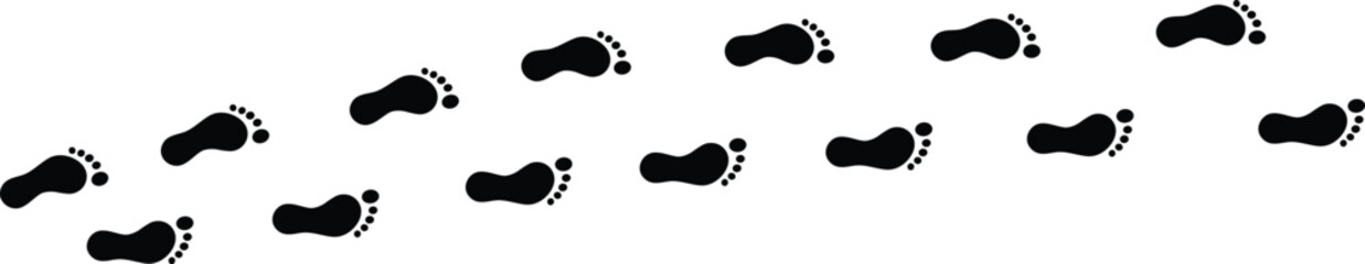 Human foot Print Icon with Editable Stroke for Creative Designs