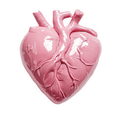 Pink Heart Anatomy Art Medical Illustration,