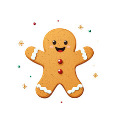 Cheerful Gingerbread Character for Holiday Treats and Celebrations