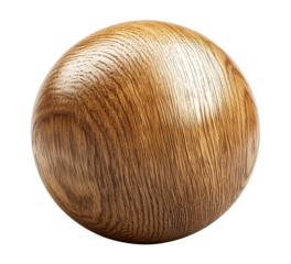 oak wood sphere, smooth oak wood texture ball, cutout png