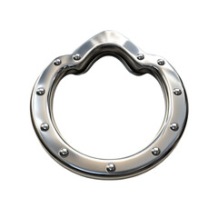 Chrome Metal Frame Abstract Design Modern Art