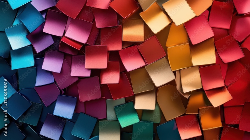Poster this vibrant image features a collection of colorful squares arranged in a beautiful abstract patter