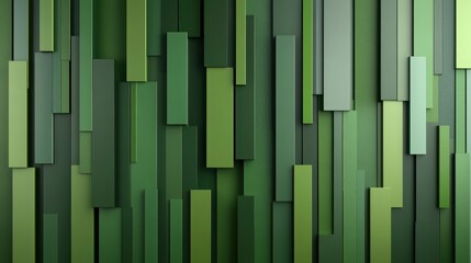 This image showcases an artistic arrangement of green panels that create a stunning and vibrant texture, perfect for modern design and decor inspirations.