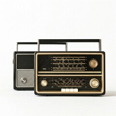 Fototapeta premium Vintage Radio Collection with Retro Design and Classic Appeal