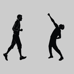 athletic gym gymnasium fitness silhouette vector design art and illustration