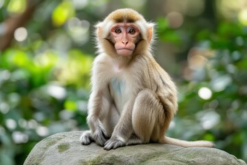 Obraz premium Portrait of Bactrian camel in a zoo. Hairy brown funny camel with open mouth outdoor close-up. Beautiful simple AI generated image