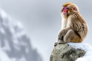 Fototapeta premium Lama close-up, Hyper Real. Beautiful simple AI generated image