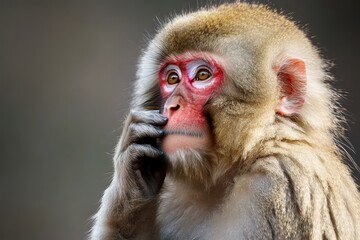 Obraz premium Close-up of a camel in the desert with a golden sunset.. Beautiful simple AI generated image