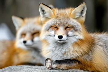 Fototapeta premium Lama close-up, Hyper Real. Beautiful simple AI generated image