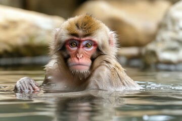 Obraz premium Lama close-up, Hyper Real. Beautiful simple AI generated image